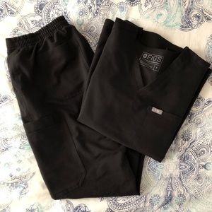 Figs Scrubs-Black Scrub Set